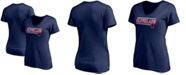 Fanatics Women's Navy Cleveland Indians Plus Size Mascot in Bounds V-Neck T-shirt